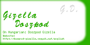 gizella doszpod business card